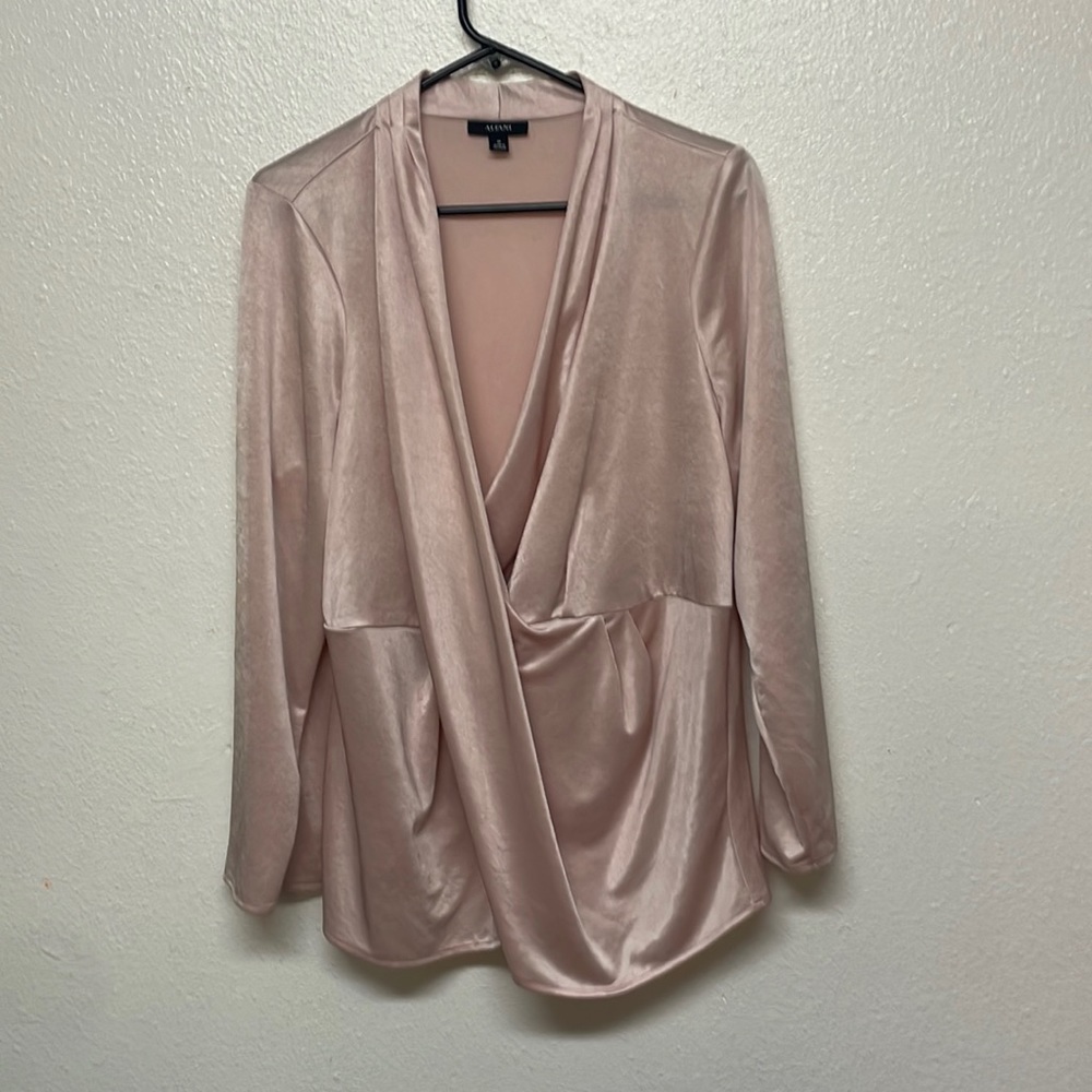Pink silk blouse